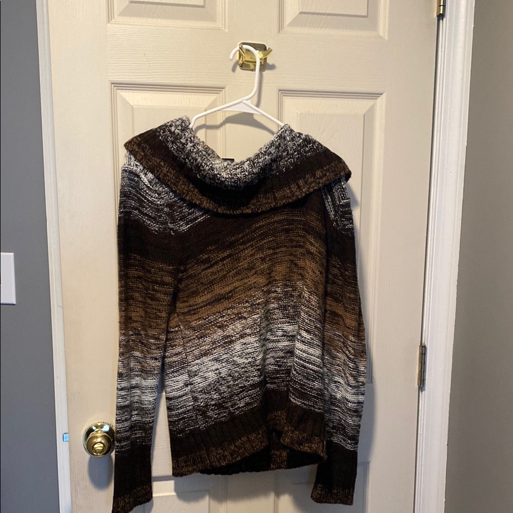 Brown and Gray Women's Sweater